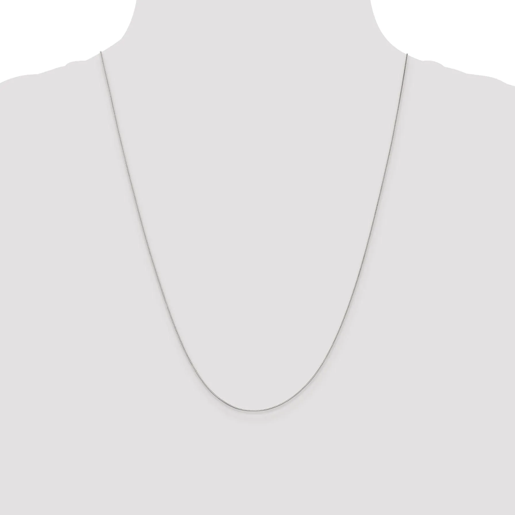 10k White Gold Box Chain .5MM