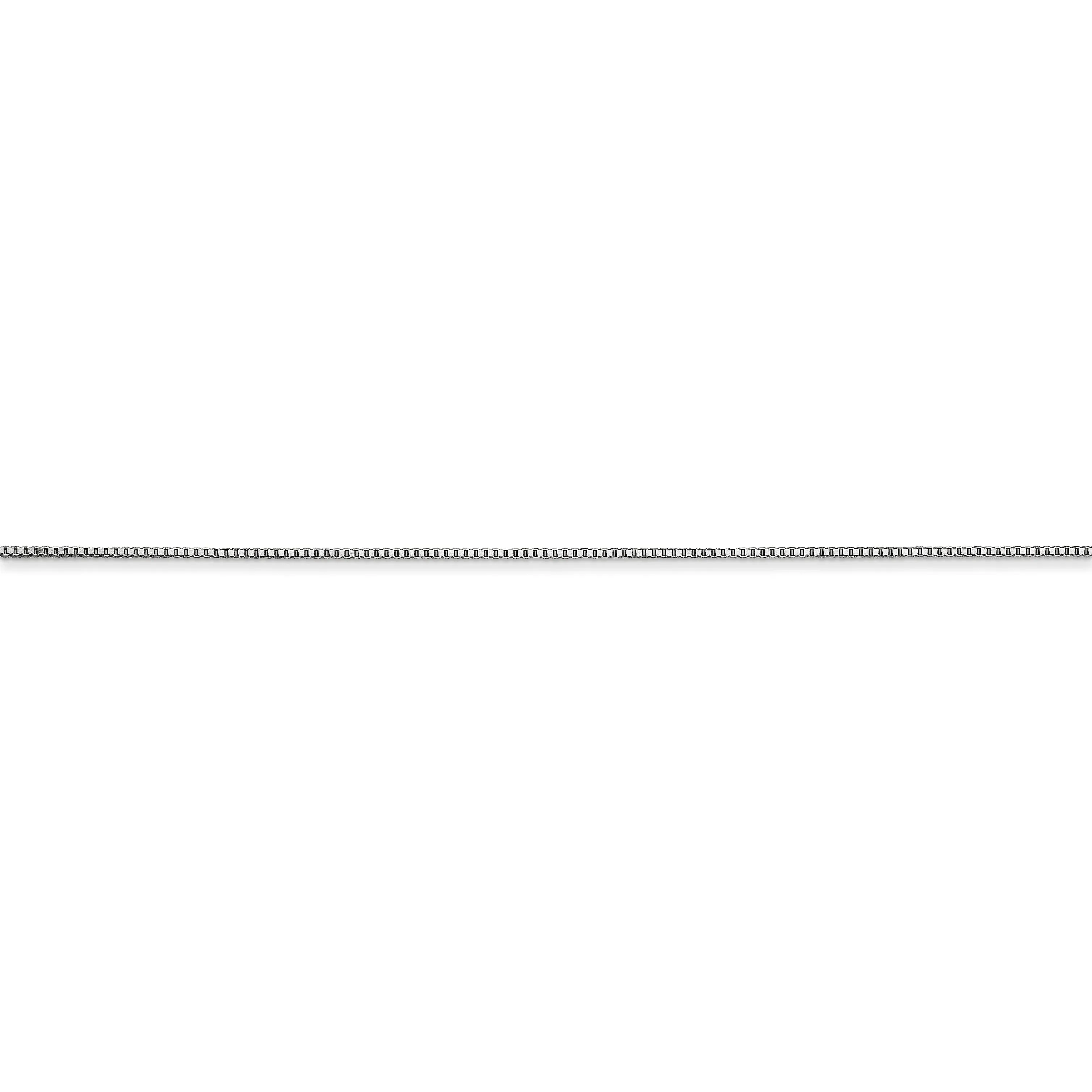 10k White Gold Box Chain .5MM