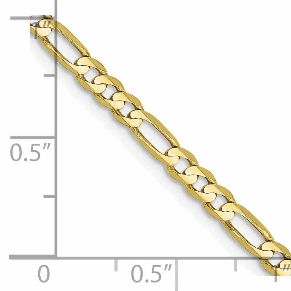 10k Yellow Gold 3.0MM Figaro Chain
