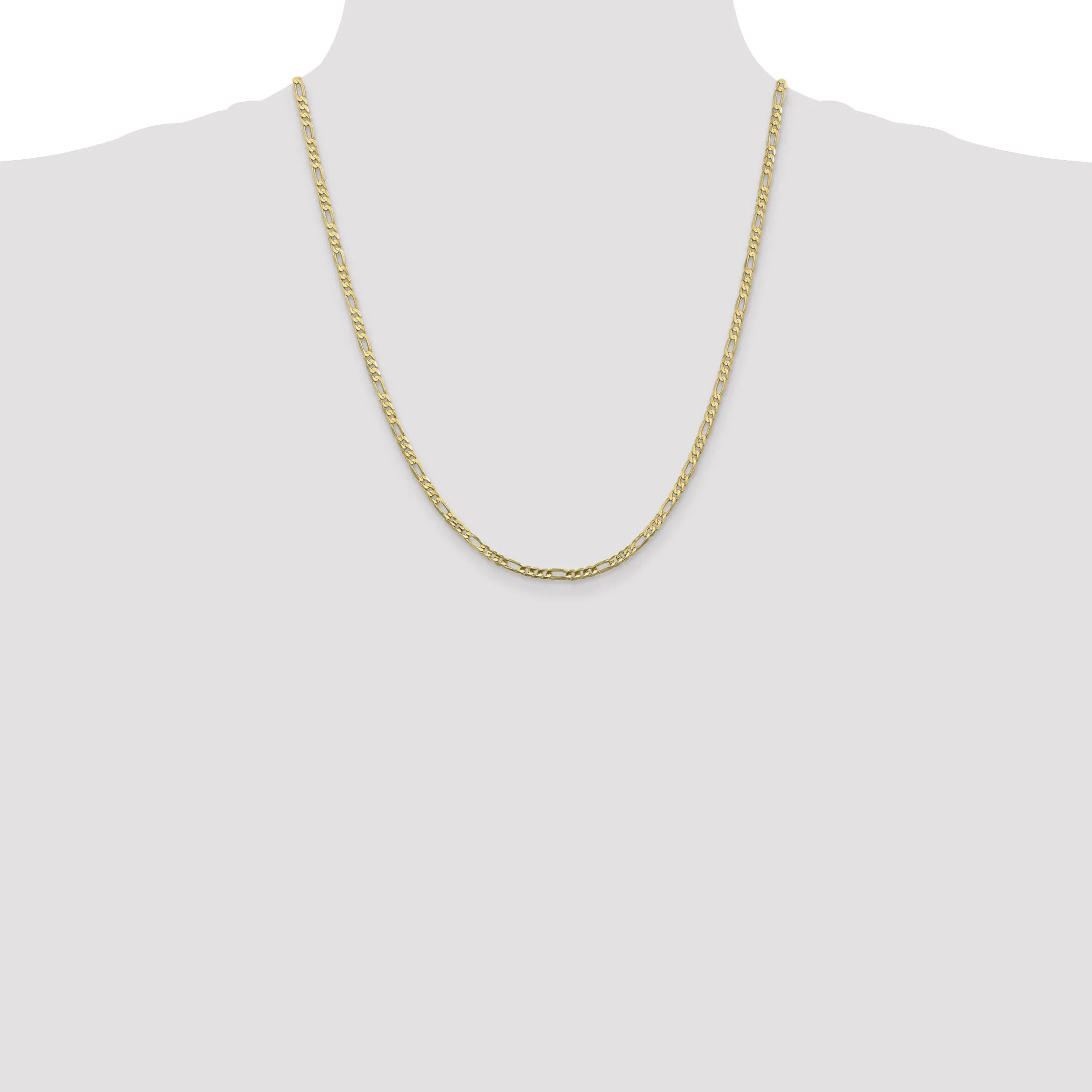 10k Yellow Gold 3.0MM Figaro Chain