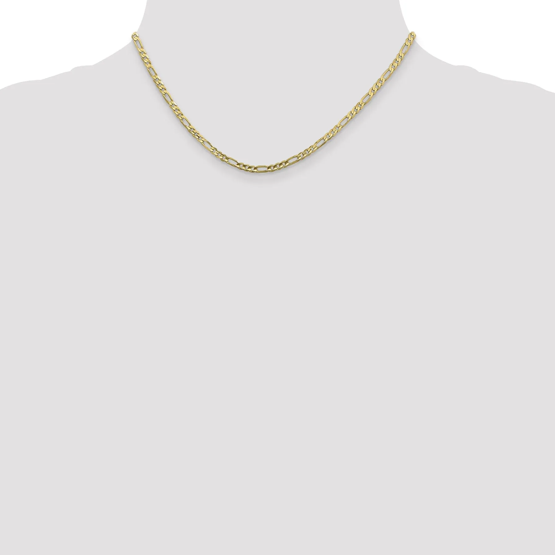 10k Yellow Gold 3.0MM Figaro Chain