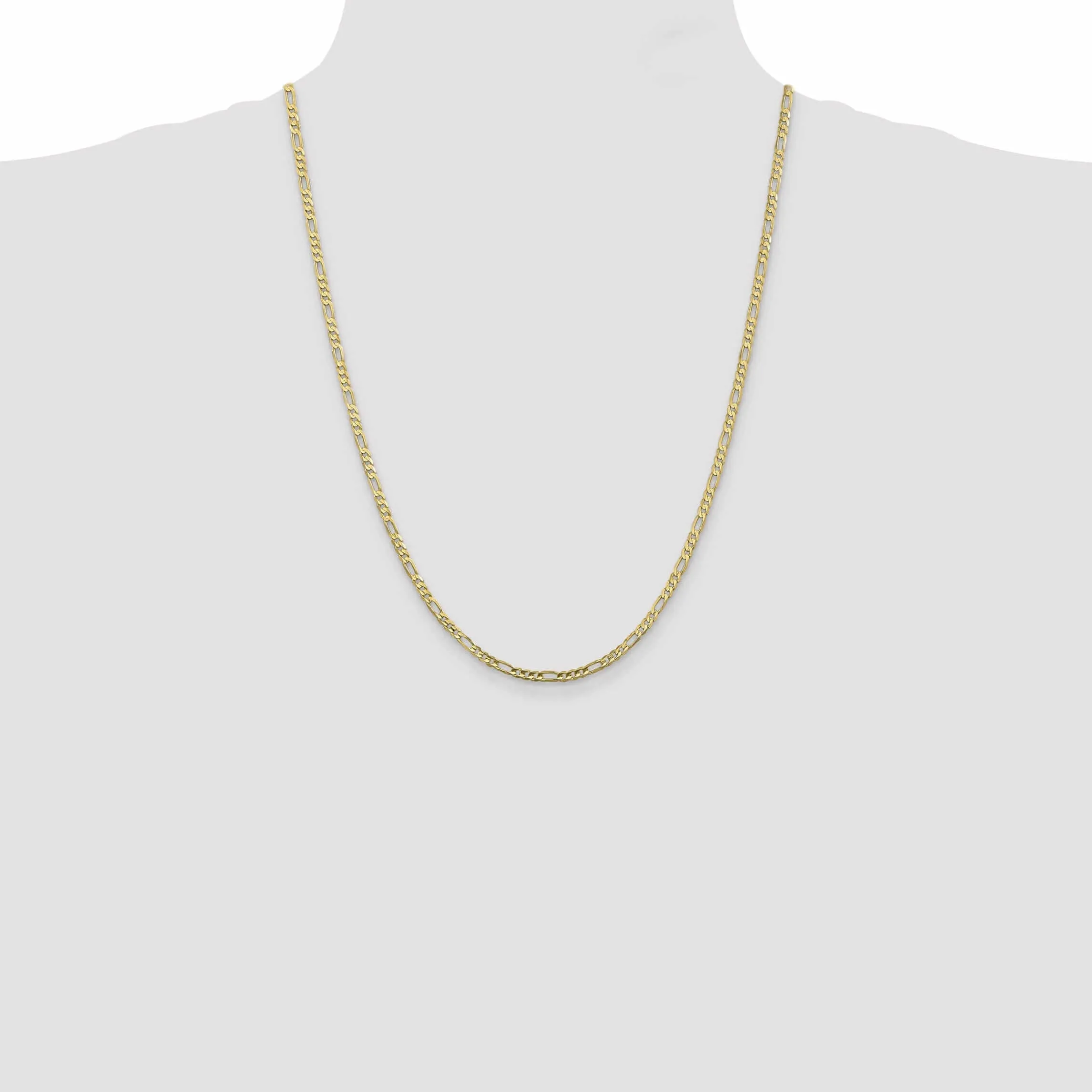 10k Yellow Gold 3.0MM Figaro Chain