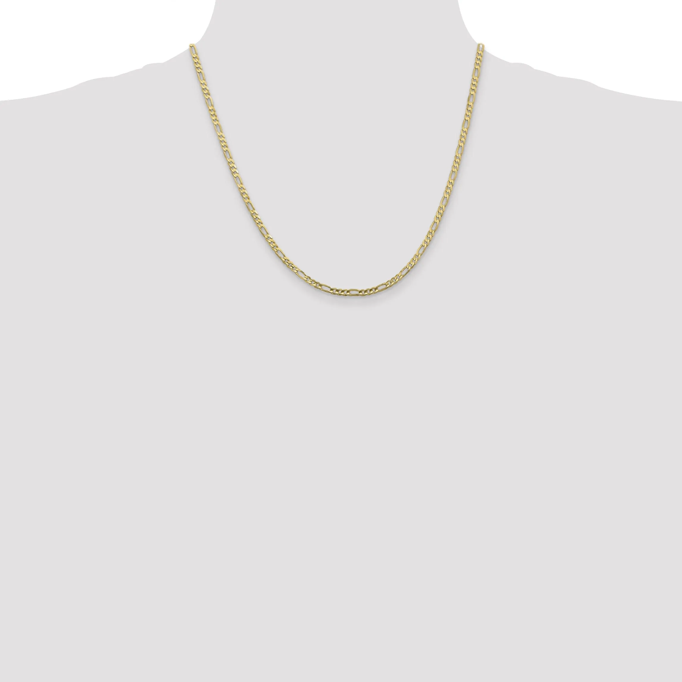 10k Yellow Gold 3.0MM Figaro Chain