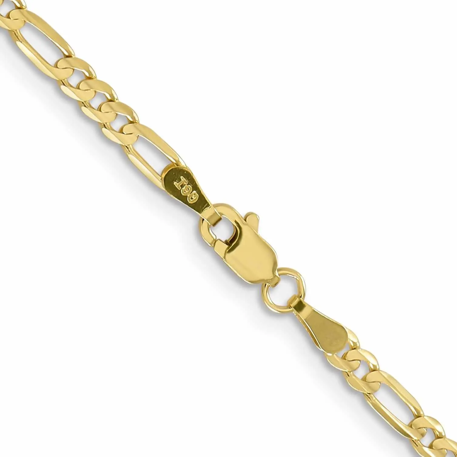 10k Yellow Gold 3.0MM Figaro Chain