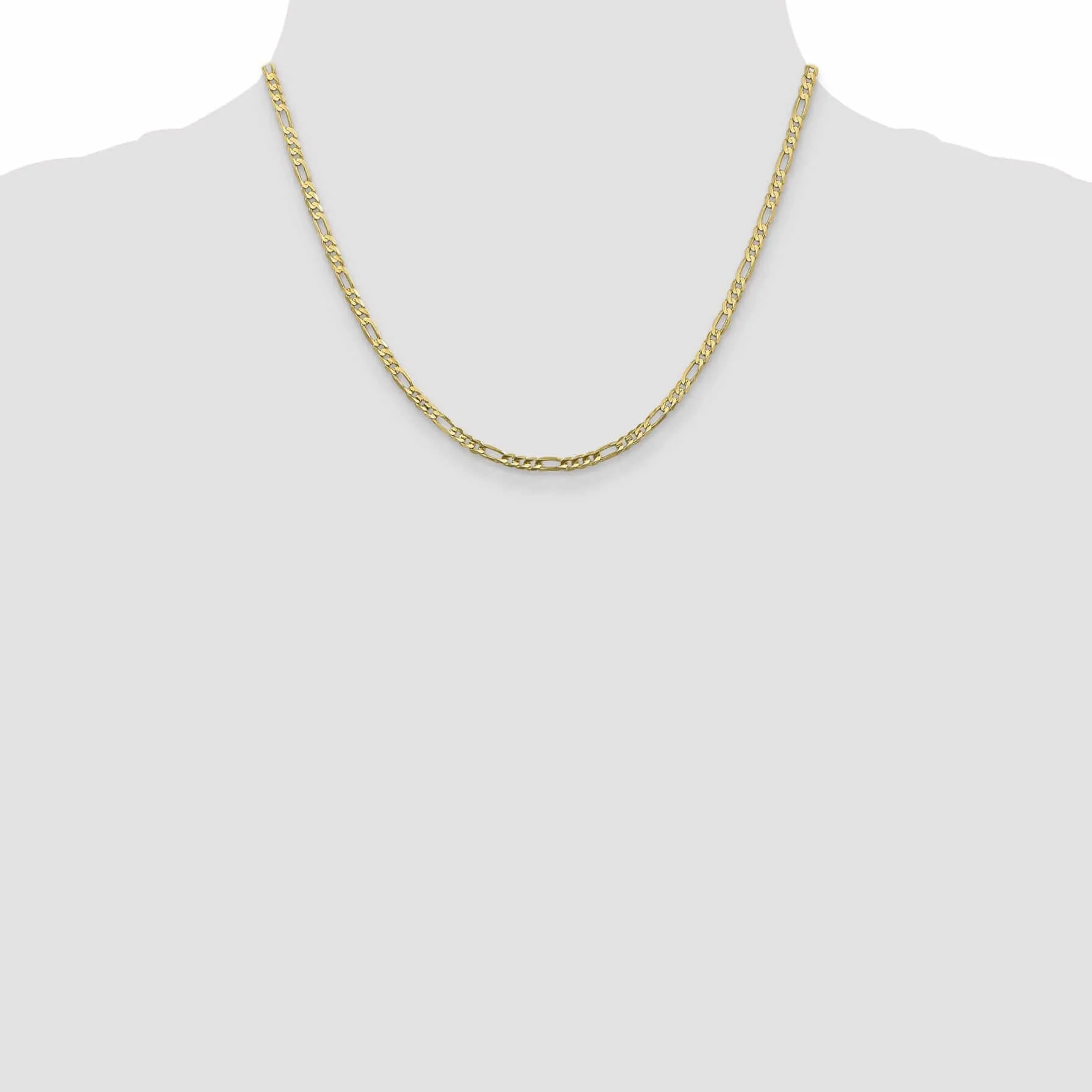 10k Yellow Gold 3.0MM Figaro Chain