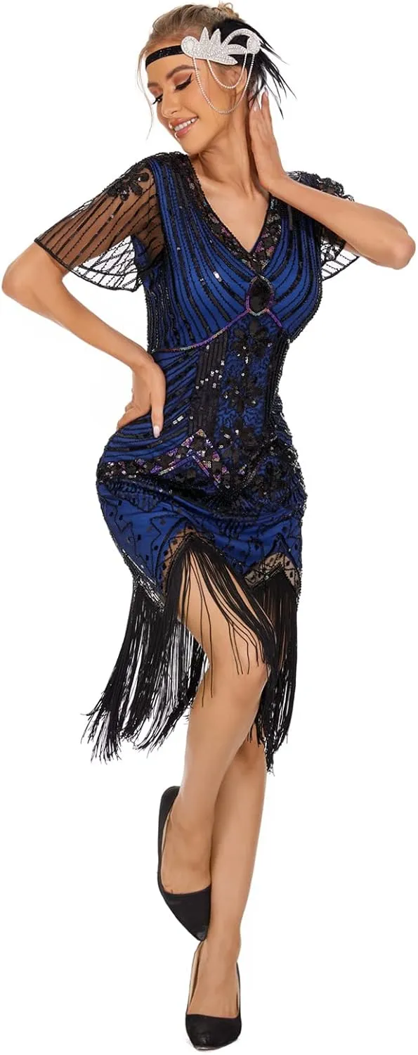 1920s Dresses for Women Flapper Dress Gatsby Dresses for Women Roaring 20's Dress