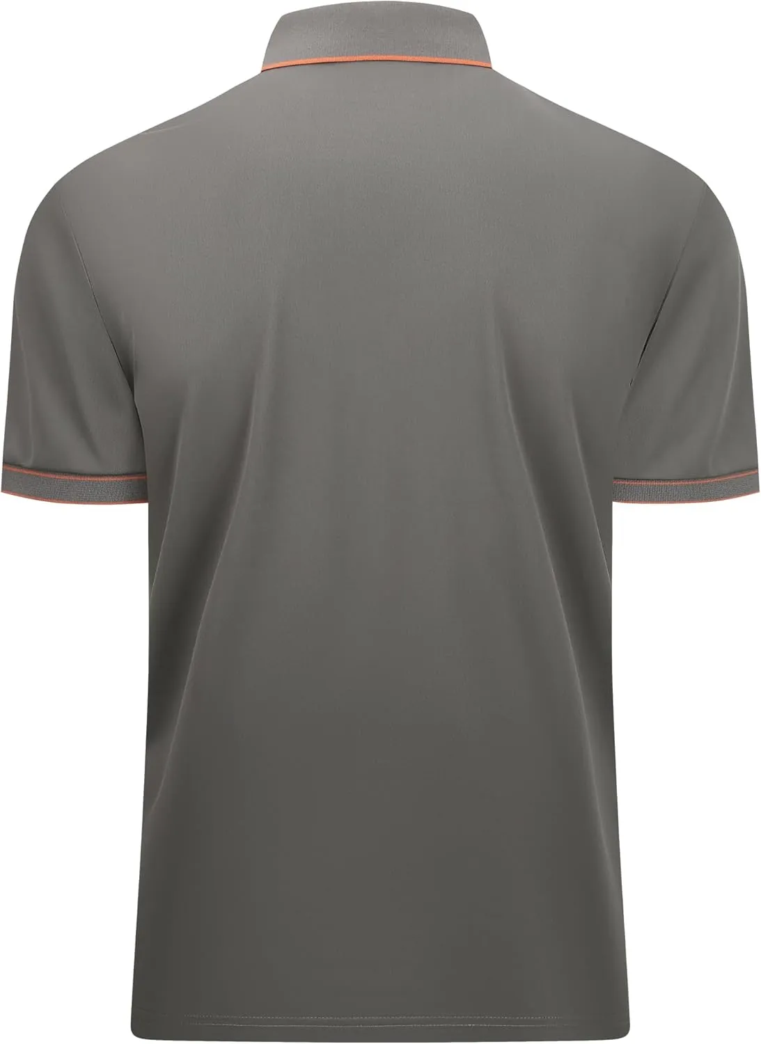 Alex Vando Mens Zipper Golf Shirt Moisture Wicking Zip Up Solid Fashion Polo Shirts