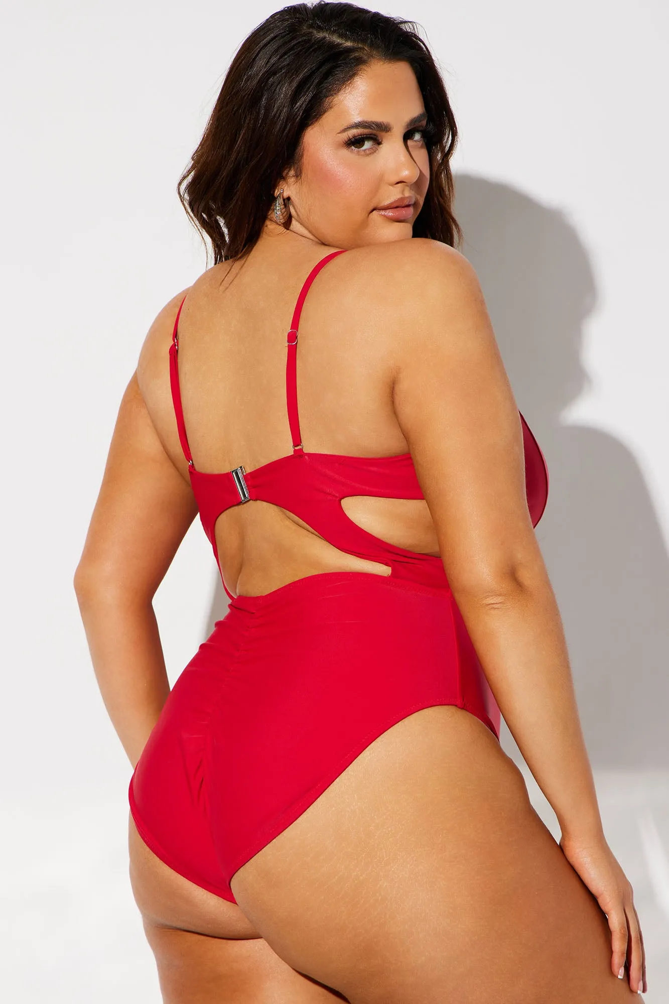 Alisha Cut Out 1 Piece Swimsuit - Red