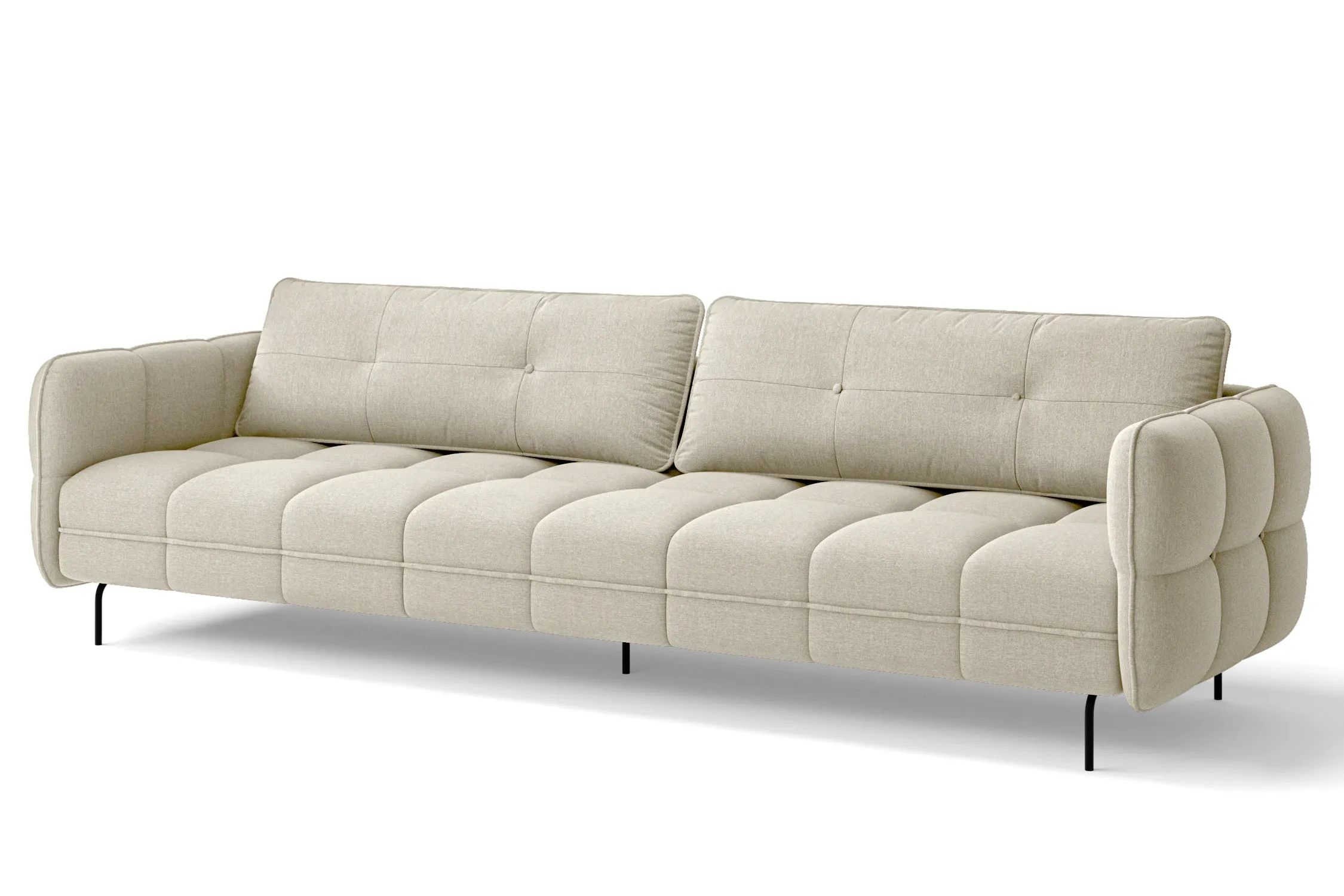 Anzio 4 Seater Sofa Cream Linen Fabric