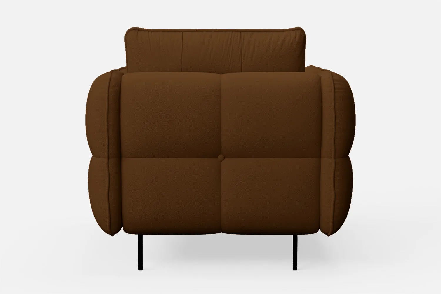 Anzio Armchair Walnut Brown Leather
