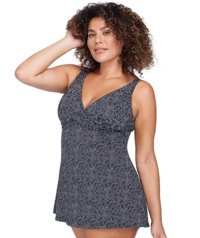Artesands Zig Zag Delacroix Cross Over D-G Cup Swimdress - Black