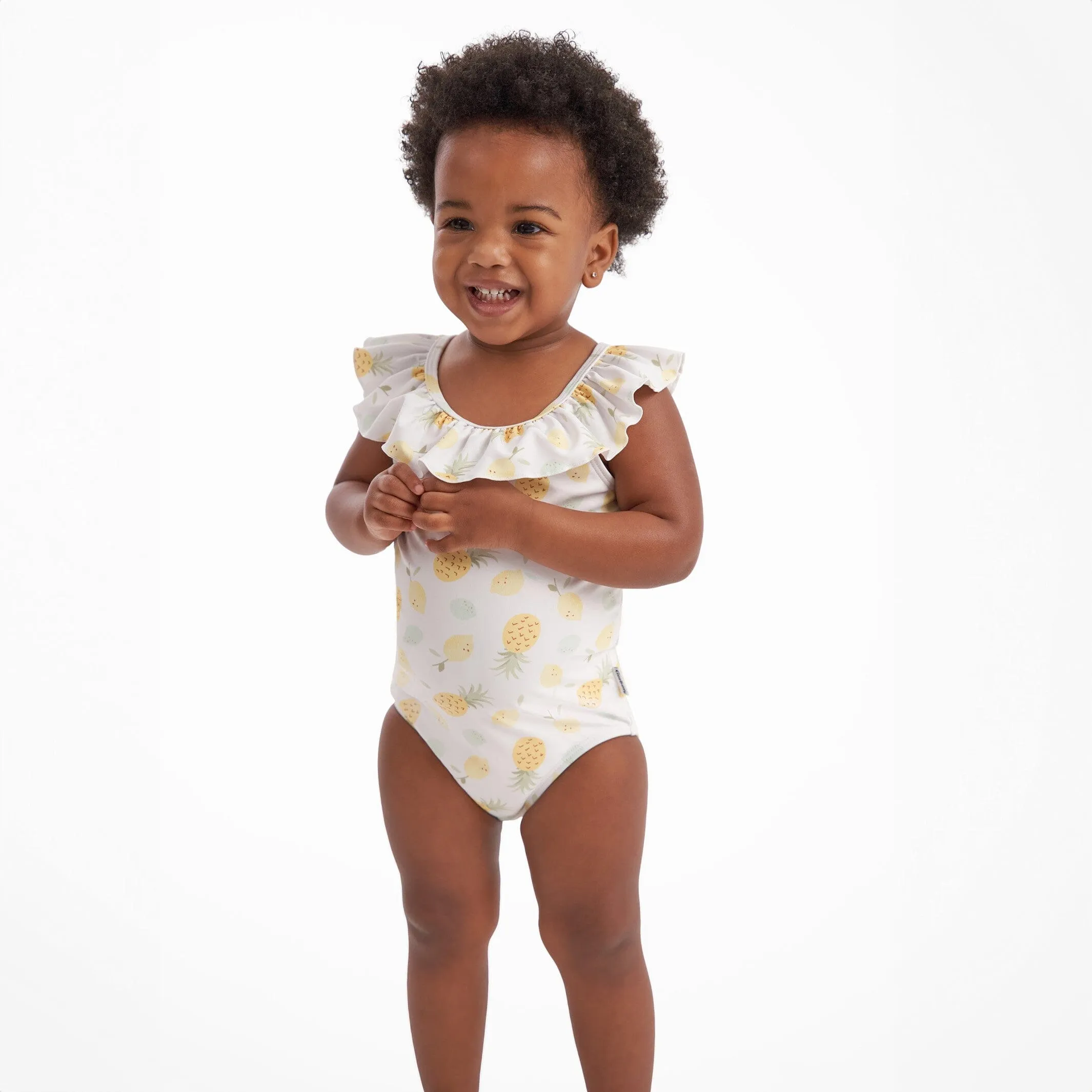 Baby Girls UPF 50  Pineapples One-Piece Swimsuit