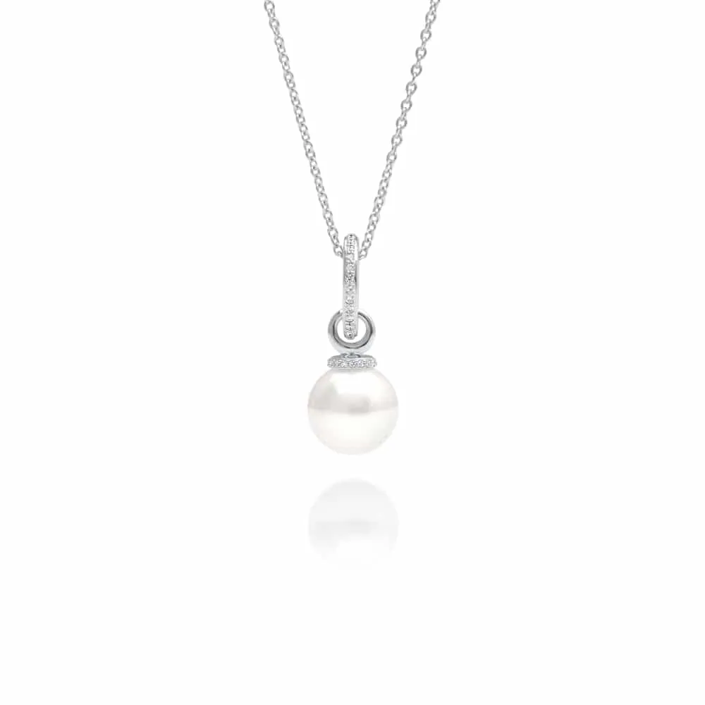 Banksia Diamond Pendant Australian South Sea Cygnet Bay Round 13mm A1 Diamonds 17=0.15ct H/SI