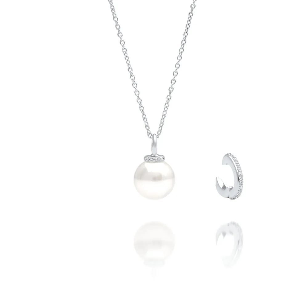 Banksia Diamond Pendant Australian South Sea Cygnet Bay Round 13mm A1 Diamonds 17=0.15ct H/SI