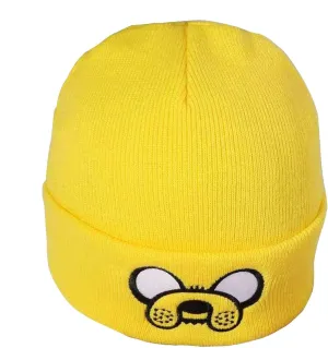 Beanie for Men Women,Unisex Cuffed Yellow Beanie Embroidered Beanies Hats Cartoon Designed Warm Knitted Hat for Winter