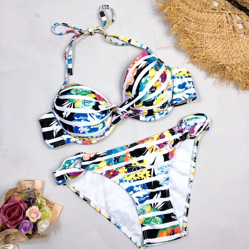 Brazilian Style Two Piece Push-up Bikini Swimsuit Set for Women - Multiple Styles