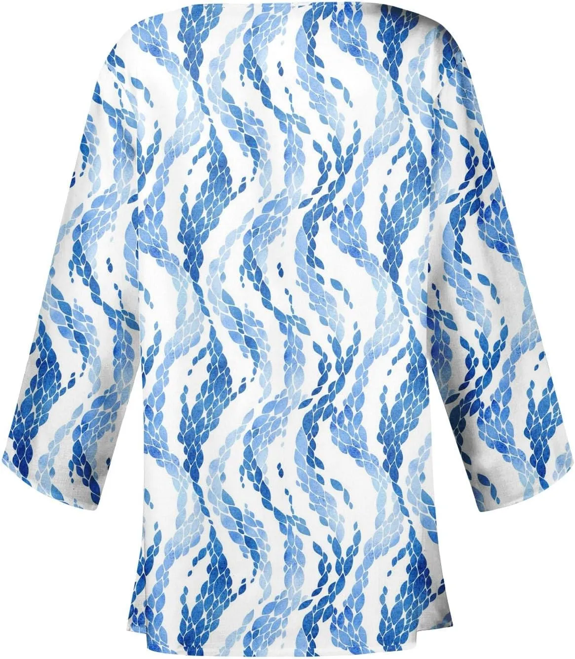 Cardigan Sweater for Womens Retro Print 3/4 Sleeve Blouse Tops Coat Casual Duster Cardigans Lightweight Jackets