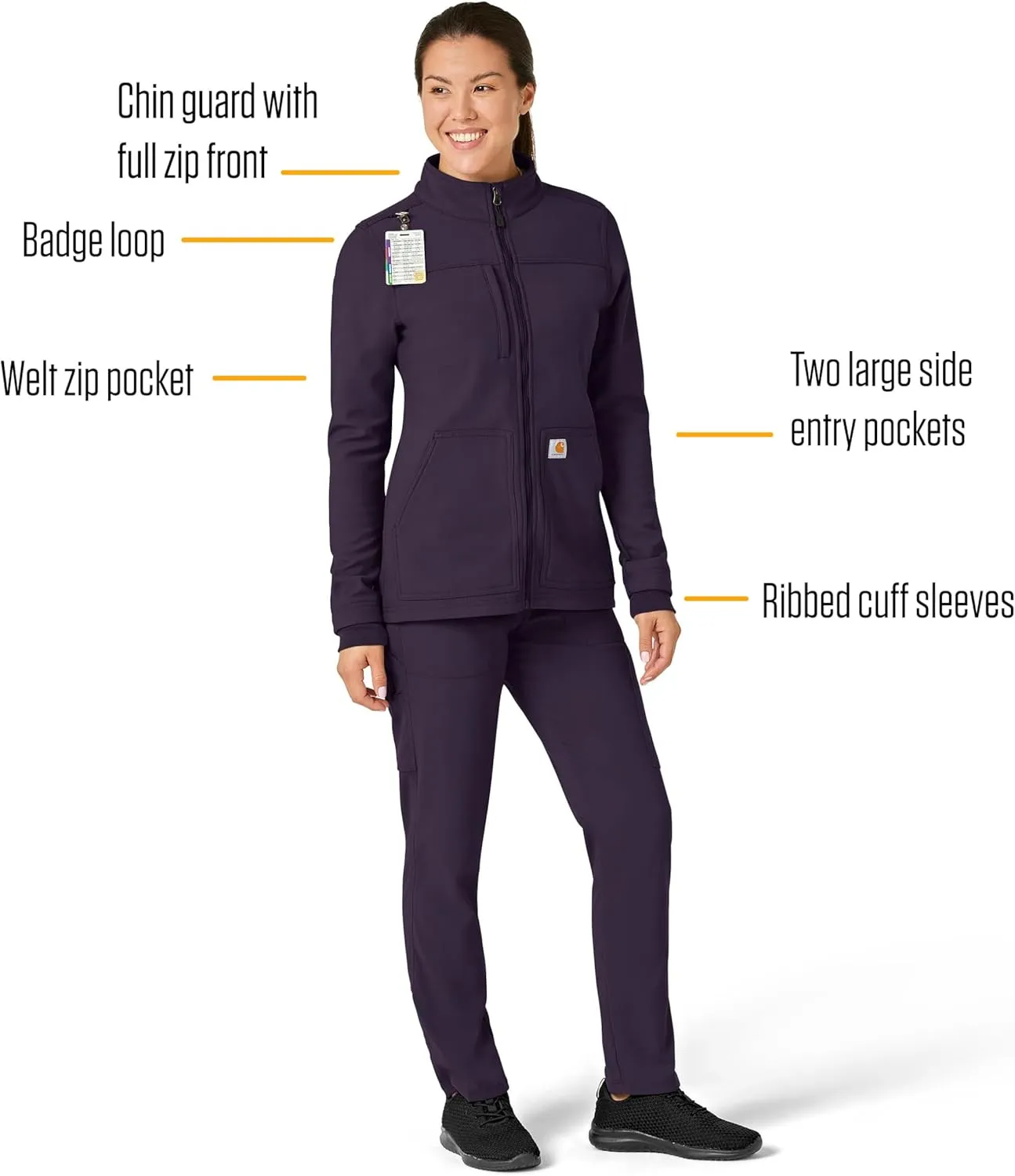Carhartt Scrubs C81023 Women's Rugged Flex? Modern Fit Bonded Fleece Ja