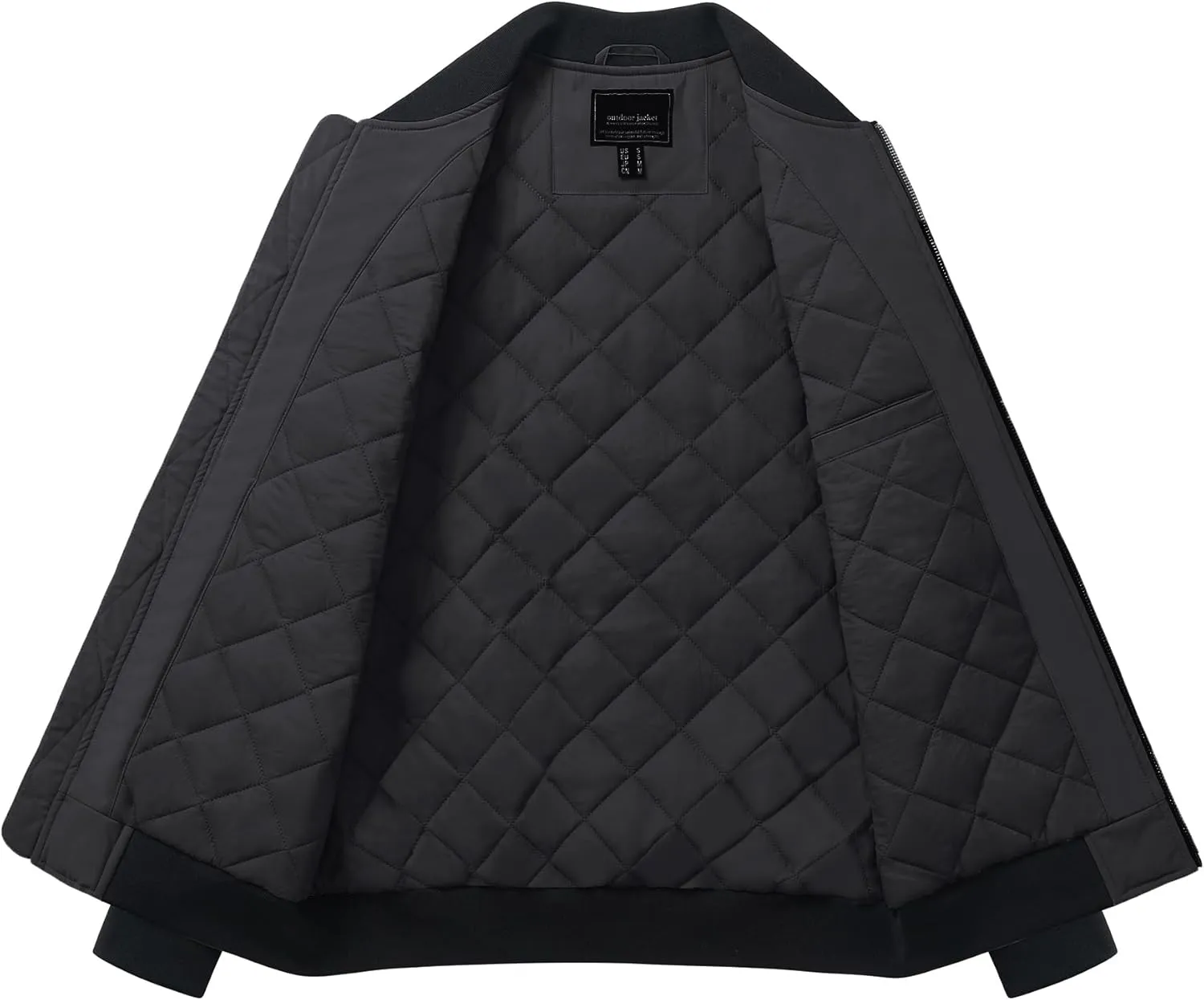EKLENTSON Men's Bomber Jacket Thermal Quilted Lined Jacket Warm Winter Coats Full Zip Windbreaker Casual Jackets with Pockets