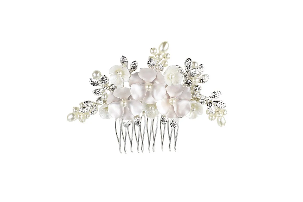 Elle - Dainty Floral Bridal Hair Comb