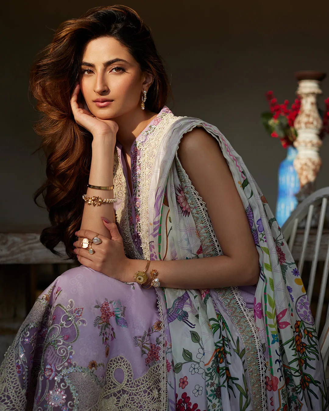 Faiza Saqlain Liliana x Palak Tiwari Luxury Lawn Collection 2024 – Nazeli