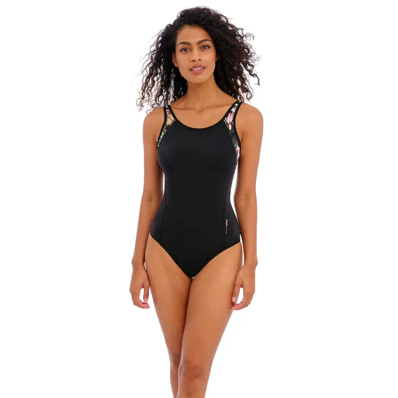 Freestyle One Piece Athletic Swimsuit Jungle Black - Freya Active