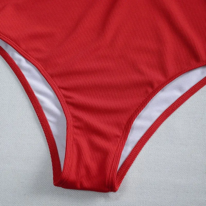 Front Zipper Closure One Piece Swimsuits