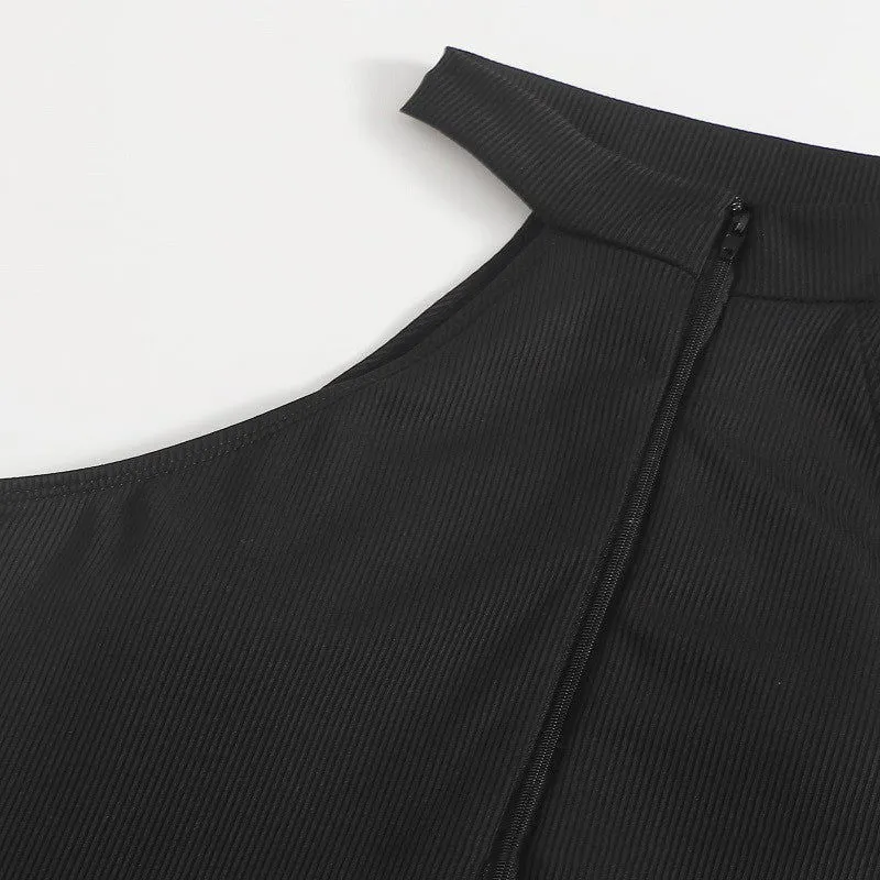 Front Zipper Closure One Piece Swimsuits