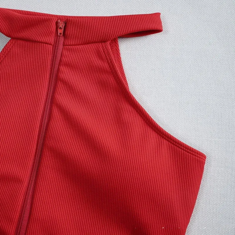 Front Zipper Closure One Piece Swimsuits