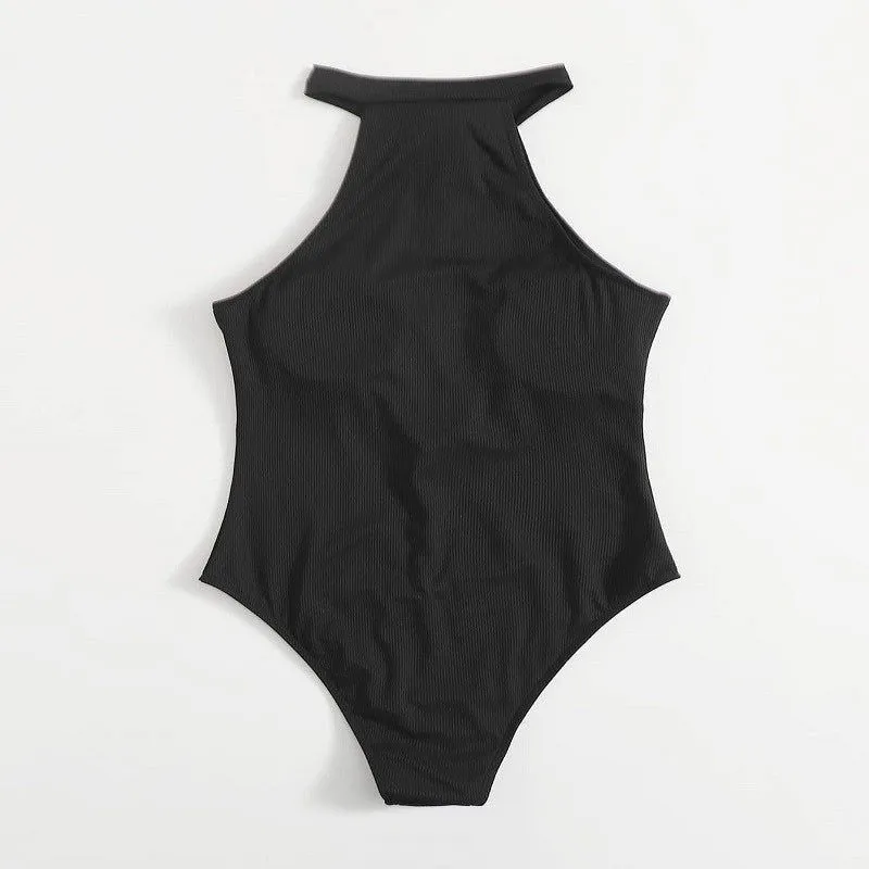Front Zipper Closure One Piece Swimsuits