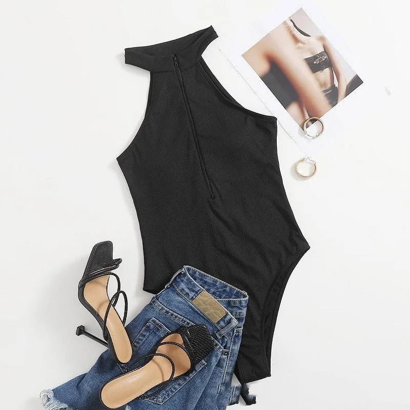 Front Zipper Closure One Piece Swimsuits