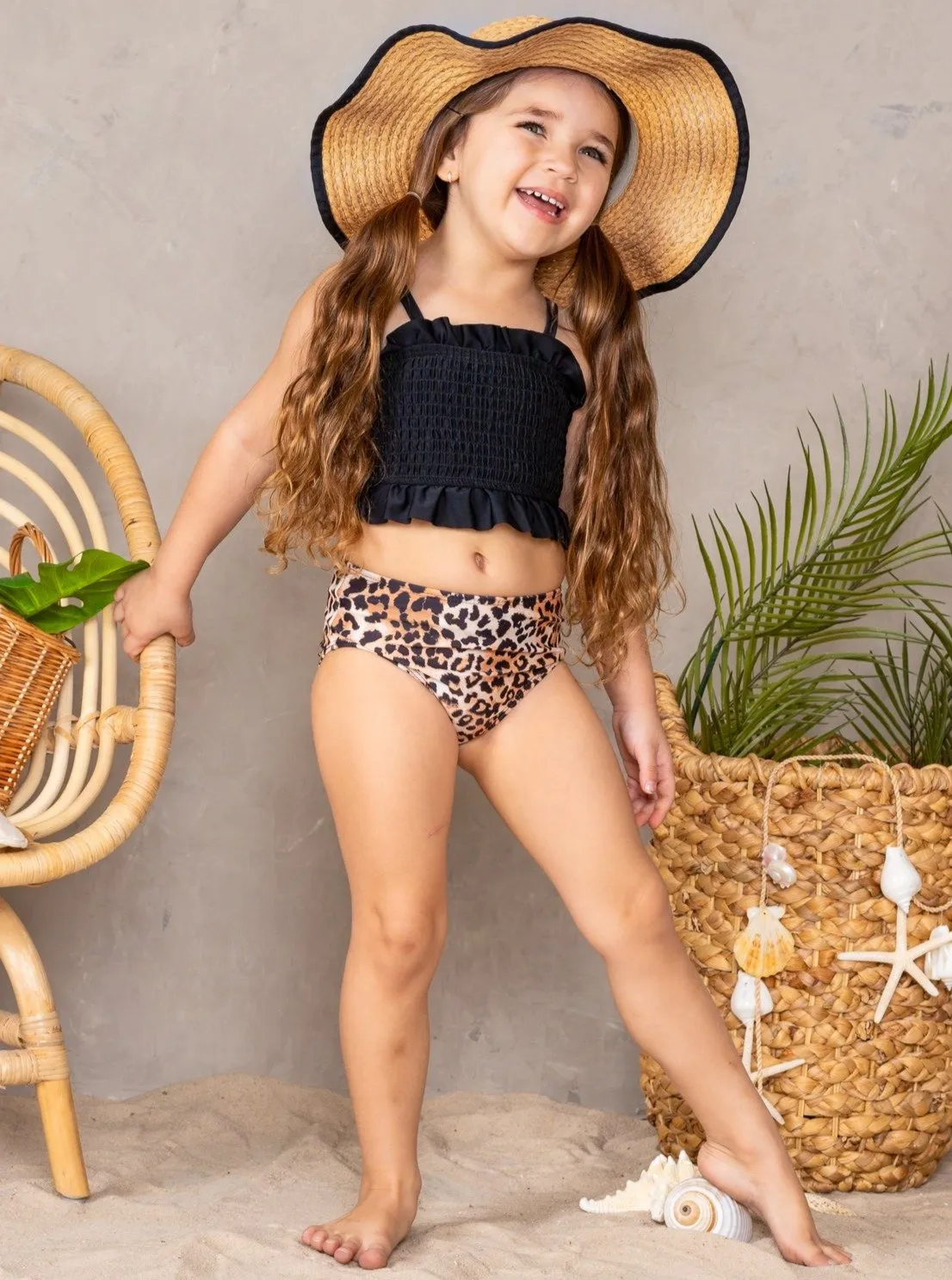 Girls Big Roar Two-Piece Swimsuit