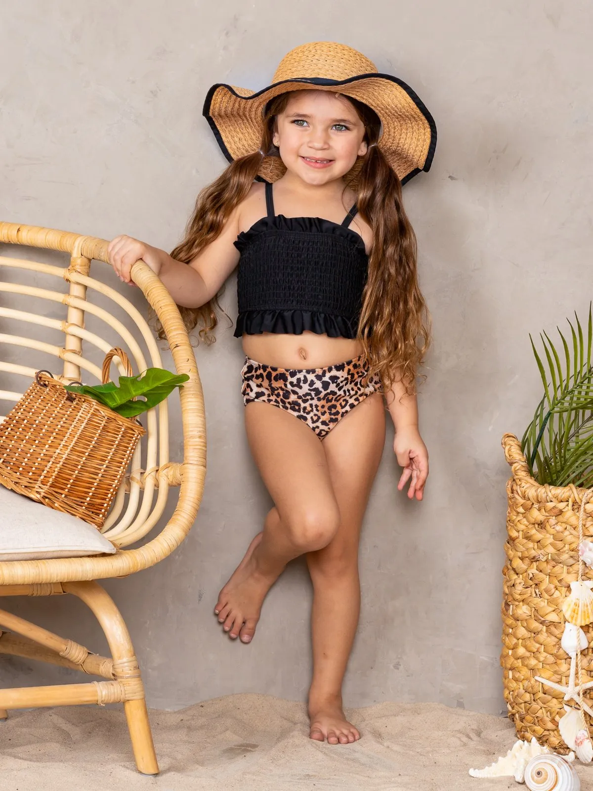 Girls Big Roar Two-Piece Swimsuit