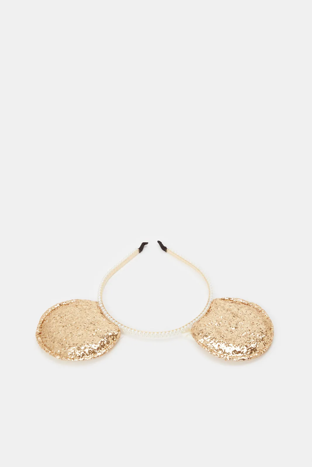 Girls Gold Ears Sequins Headband