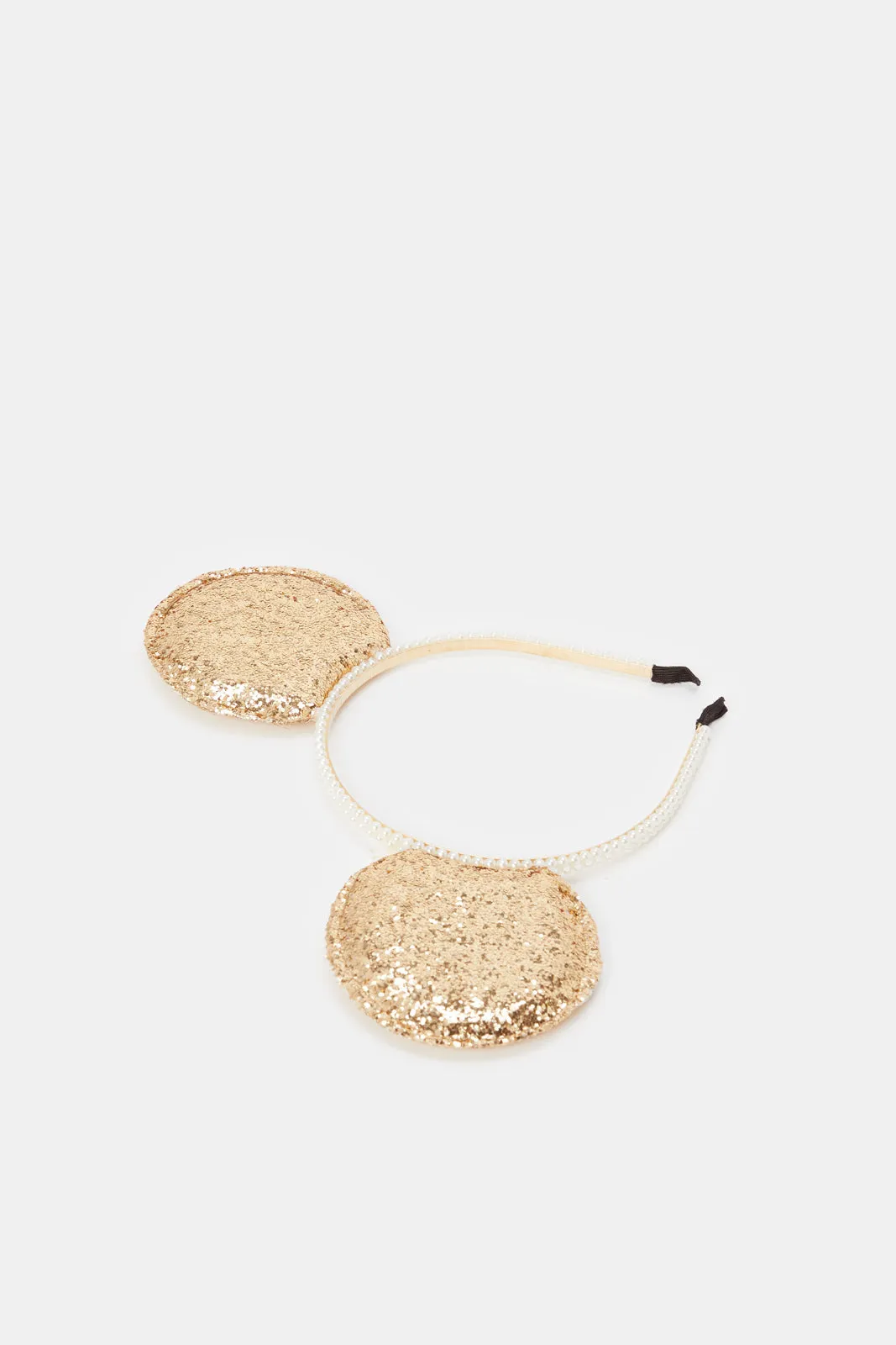 Girls Gold Ears Sequins Headband