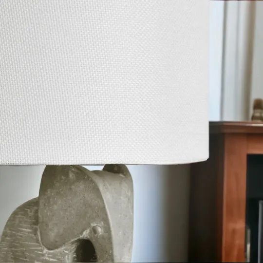 Grey & White Elephant Table Lamp