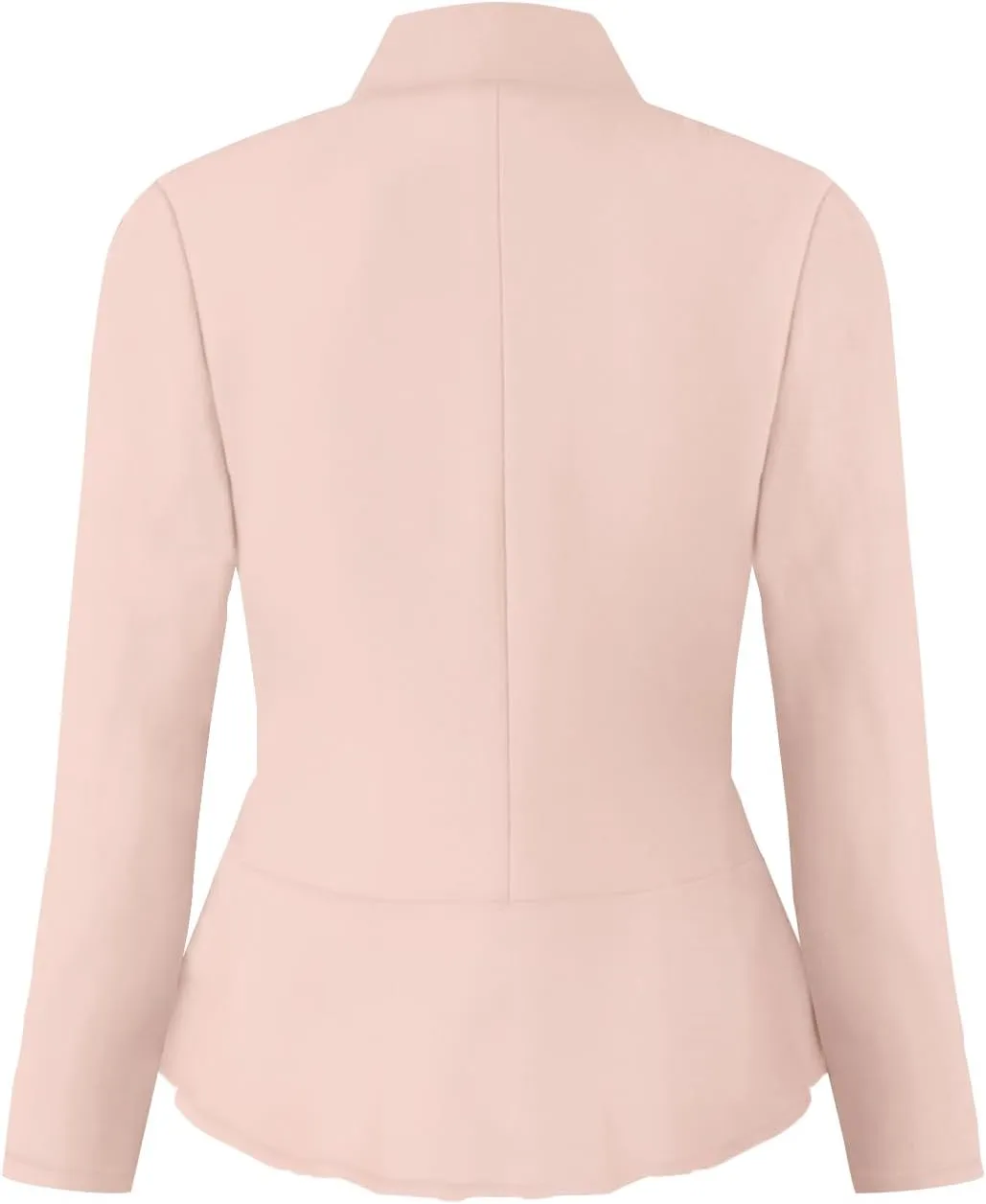 Hybrid & Company Women's Casual Work Office Elegant Open Front Premium Nylon Blazer Jacket
