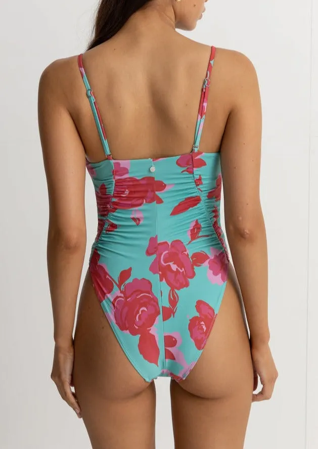 Inferna Floral Scrunched Side One Piece