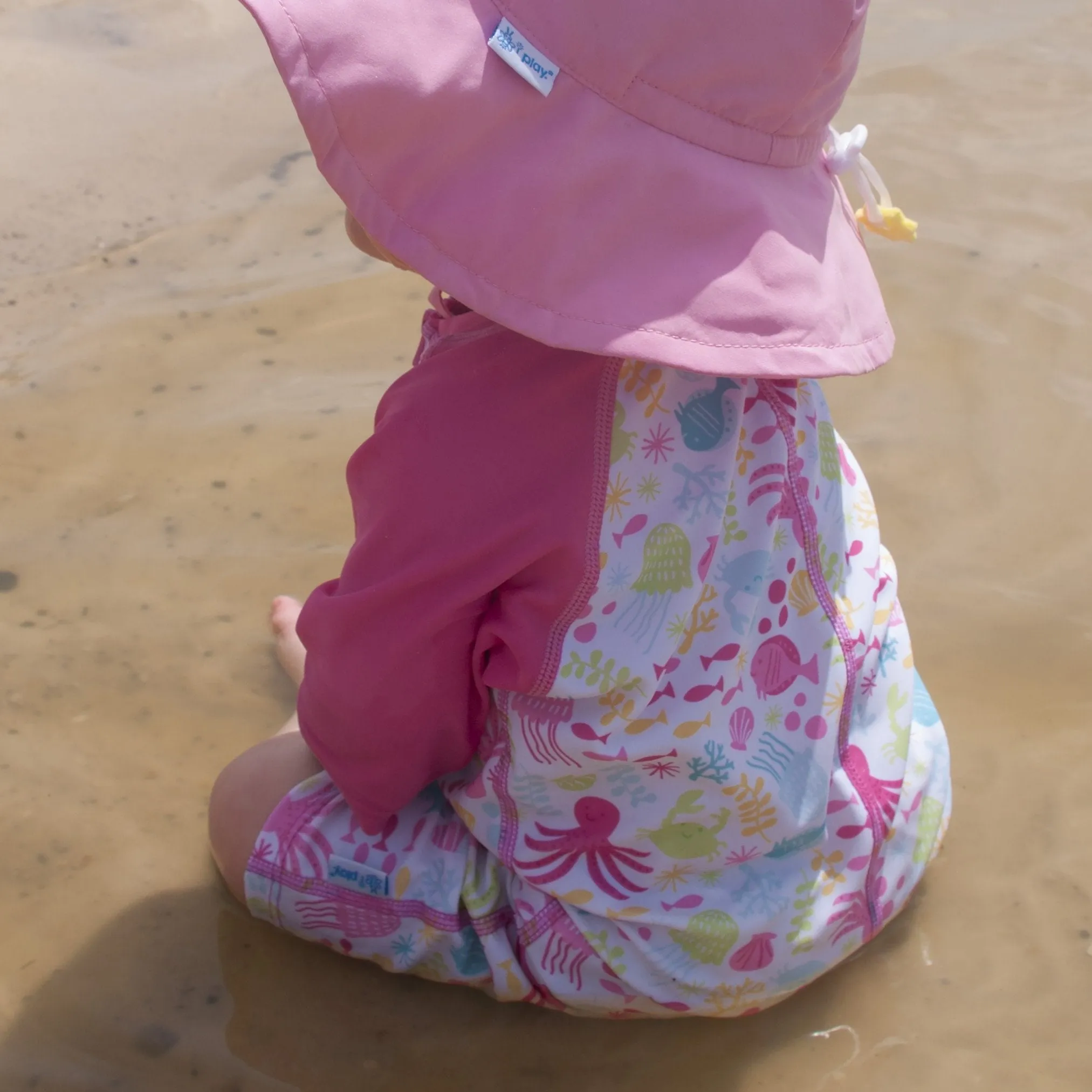 iPlay | One Piece Zip Sunsuit ~ White Sea Pals