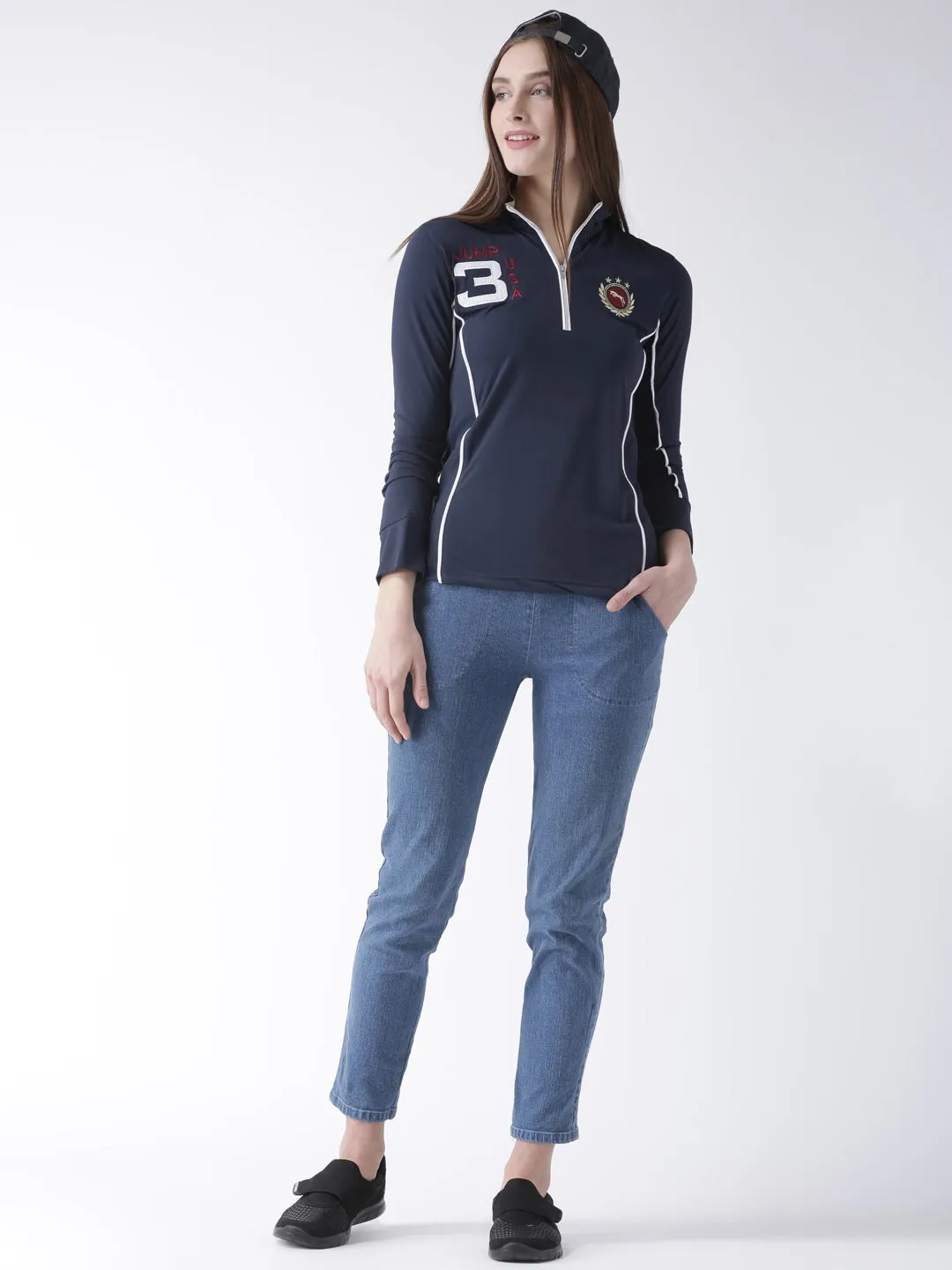 JUMP USA Women Full Sleeves T-Shirt