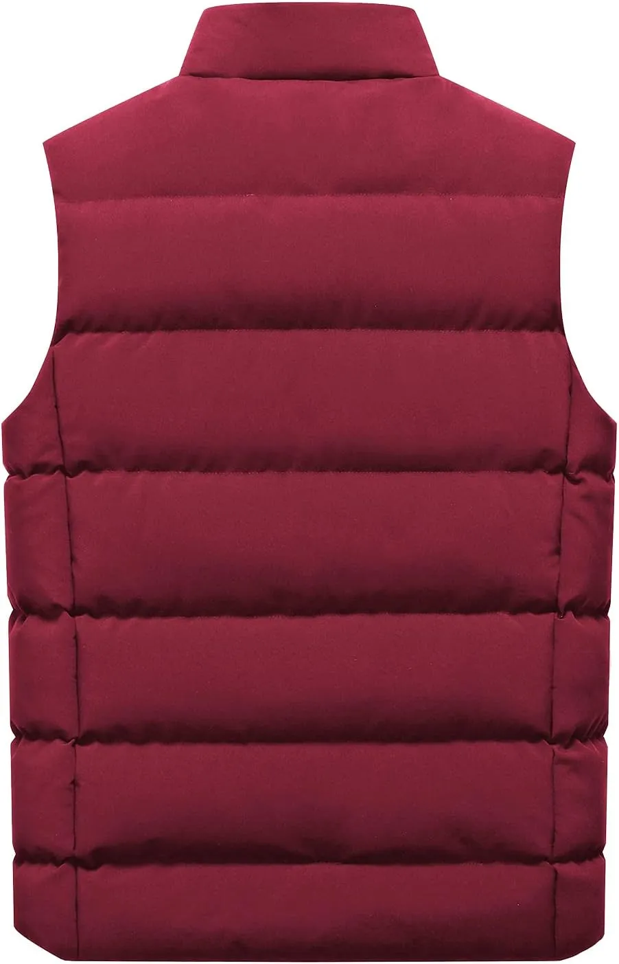 Locachy Men's Outdoor Casual Full Zipper Stand Collar Padded Vest Coats Sleeveless Jacket