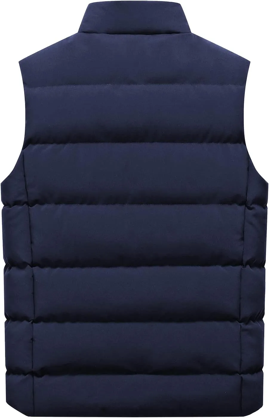 Locachy Men's Outdoor Casual Full Zipper Stand Collar Padded Vest Coats Sleeveless Jacket