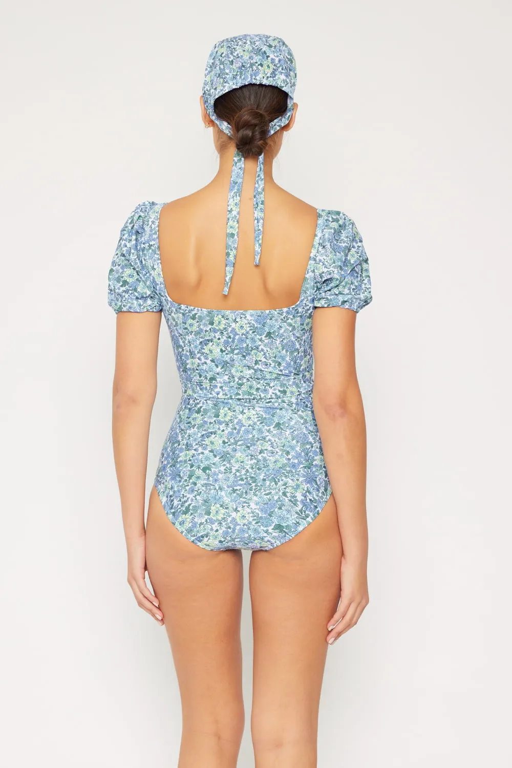 Marina West Swim Salty Air Mommy & Me Puff Sleeve One-Piece in Blue