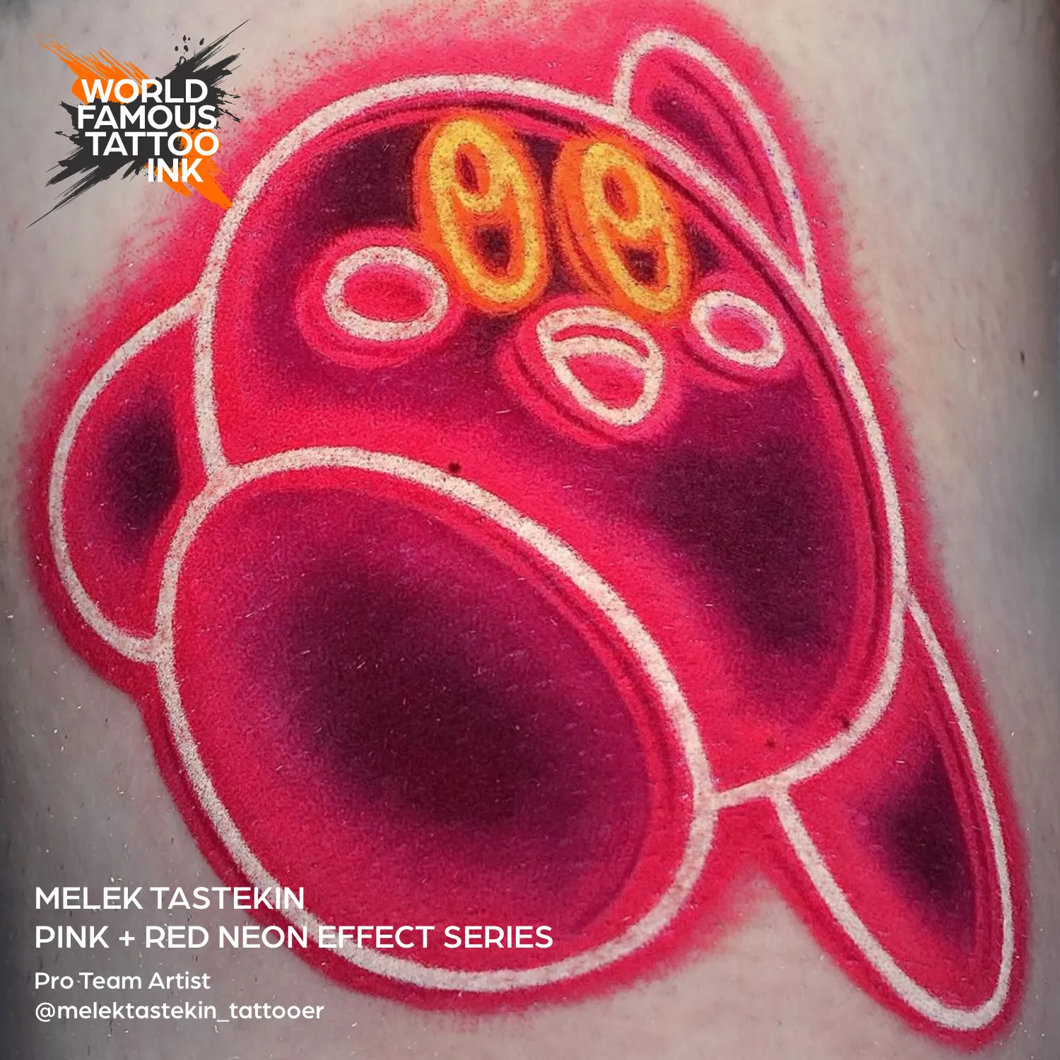 Melek Tastekin Pink Neon Effect Series — World Famous Tattoo Ink — 1oz