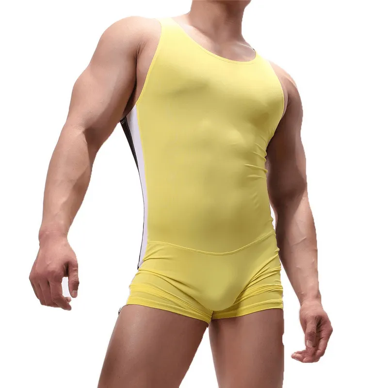 Men's One-piece Elastic Swimming Suit / Men's Swimwear - SF1151