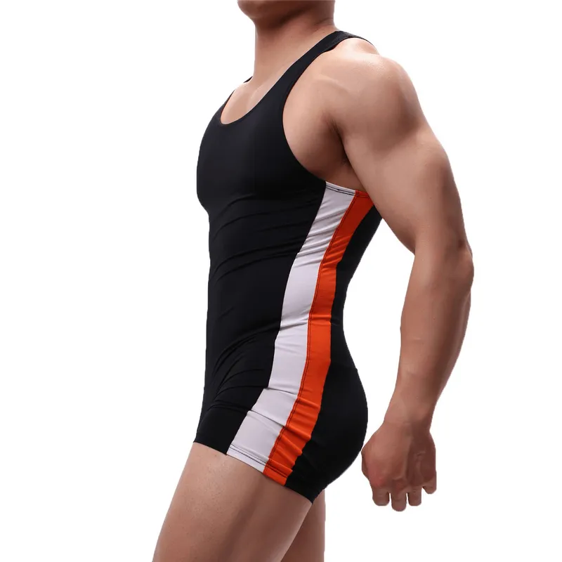 Men's One-piece Elastic Swimming Suit / Men's Swimwear - SF1151