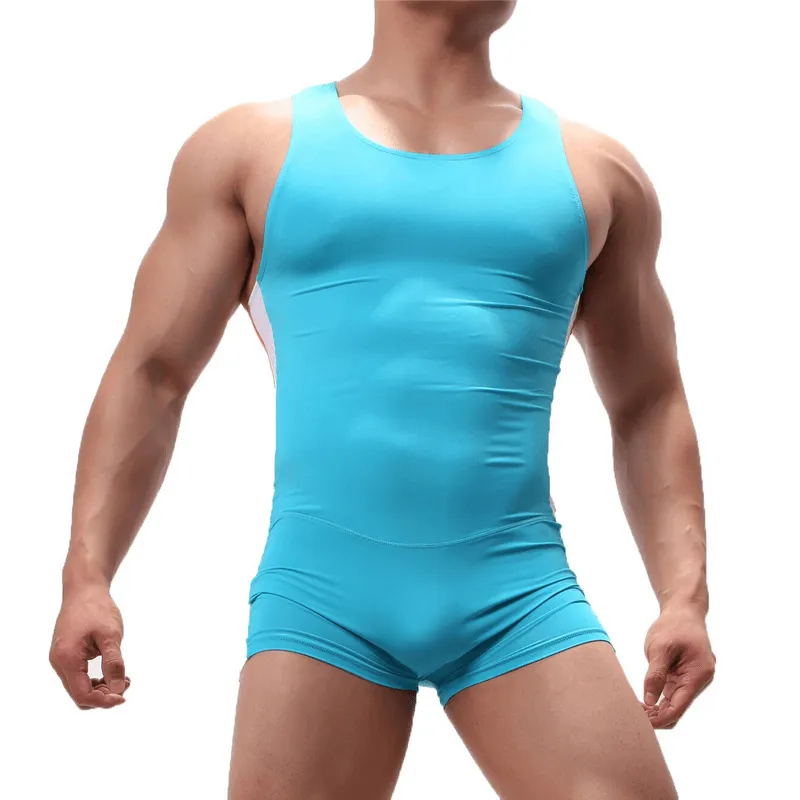 Men's One-piece Elastic Swimming Suit / Men's Swimwear - SF1151