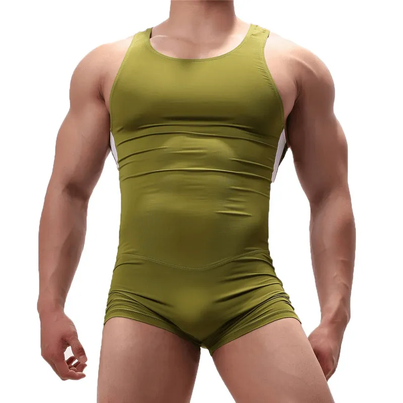 Men's One-piece Elastic Swimming Suit / Men's Swimwear - SF1151