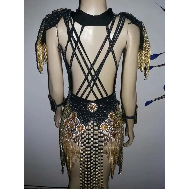 Midnight Brilho One Piece Fringes Sparkler