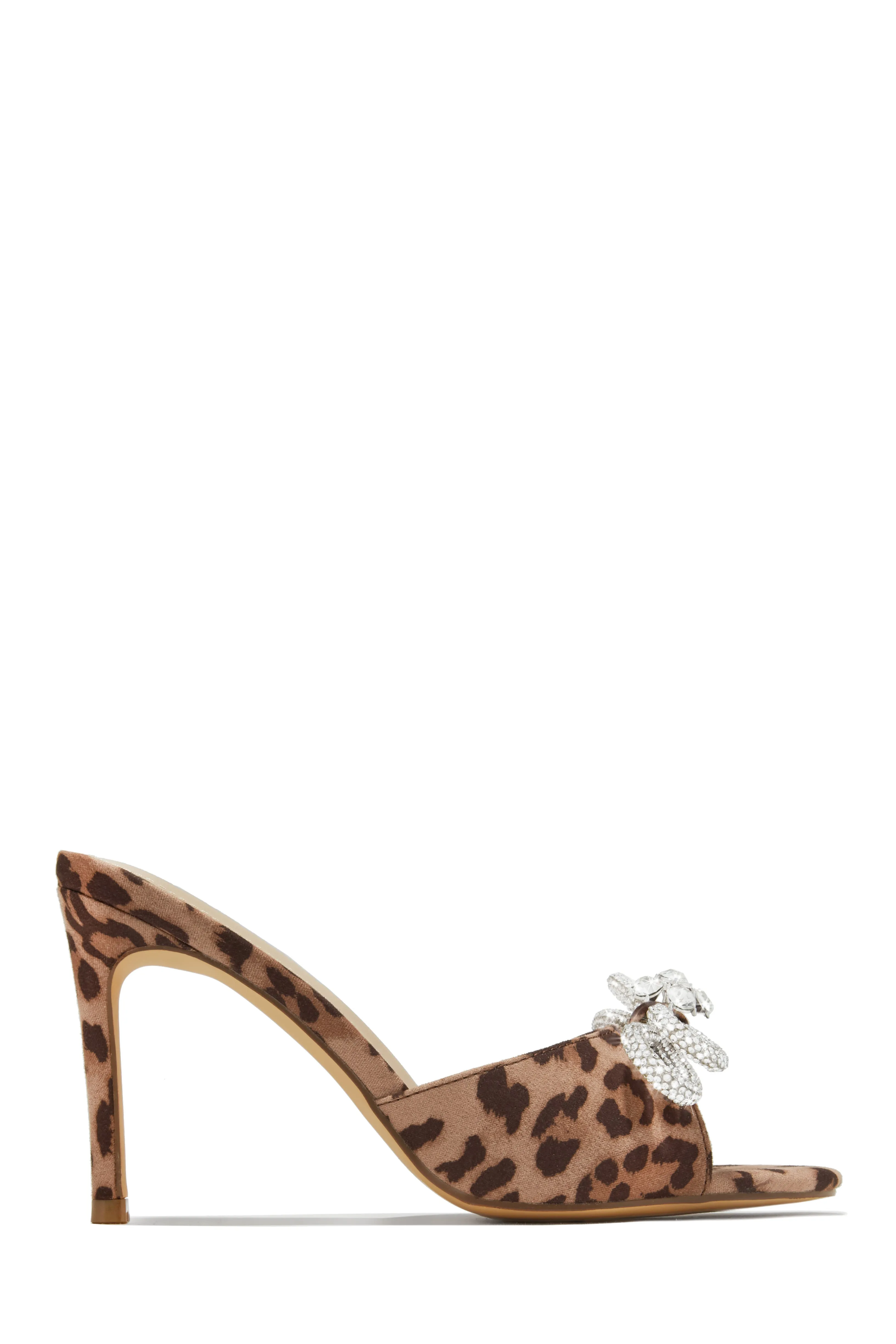 Mishelle Embellished Mule Heels - Nude